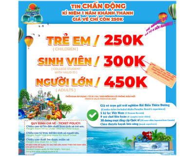 Vé Sơn Tiên - Amazing Bay ( Trẻ Em ) 